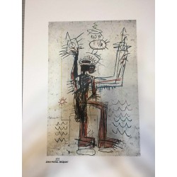 Jean-Michel Basquiat Litografia 50x70 cm edizione Rupert Jasen Smith