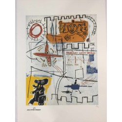 Jean-Michel Basquiat Litografia 50x70 cm edizione Rupert Jasen Smith