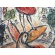 Chagall Marc Litografia cm 50x70 con autentica edizione SPADEM firma matita