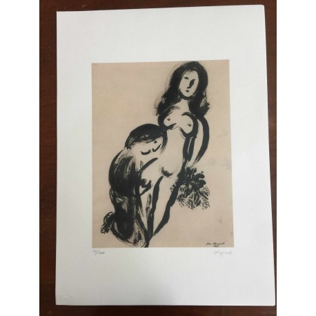 Chagall Marc Litografia cm 50x70 con autentica edizione SPADEM firma matita