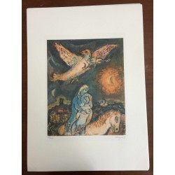 Chagall Marc Litografia cm 50x70 con autentica edizione SPADEM firma matita