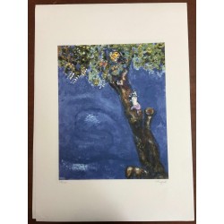 Chagall Marc Litografia cm 50x70 con autentica edizione SPADEM firma matita