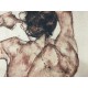 Egon Schiele Litografia cm 50x70 con autentica - ediz. SPADEM - timbro artista