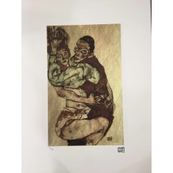 Egon Schiele Litografia cm 50x70 con autentica - ediz. SPADEM - timbro artista