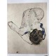 Egon Schiele Litografia cm 50x70 con autentica - ediz. SPADEM - timbro artista