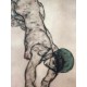 Egon Schiele Litografia cm 50x70 con autentica - ediz. SPADEM - timbro artista