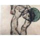 Egon Schiele Litografia cm 50x70 con autentica - ediz. SPADEM - timbro artista