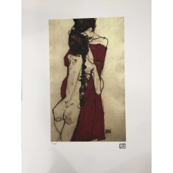 Egon Schiele Litografia cm 50x70 con autentica - ediz. SPADEM - timbro artista