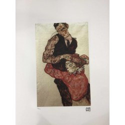 Egon Schiele Litografia cm 50x70 con autentica - ediz. SPADEM - timbro artista