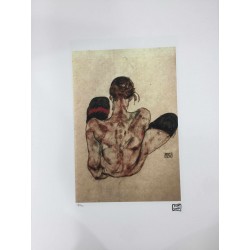 Egon Schiele Litografia cm 50x70 con autentica - ediz. SPADEM - timbro artista