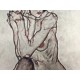 Egon Schiele Litografia cm 50x70 con autentica - ediz. SPADEM - timbro artista