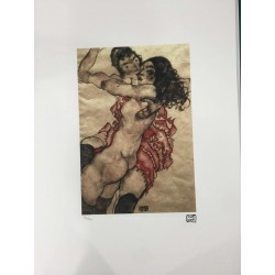 Egon Schiele Litografia cm 50x70 con autentica - ediz. SPADEM - timbro artista