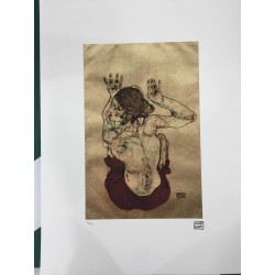 Egon Schiele Litografia cm 50x70 con autentica - ediz. SPADEM - timbro artista