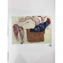 Egon Schiele Litografia cm 50x70 con autentica - ediz. SPADEM - timbro artista