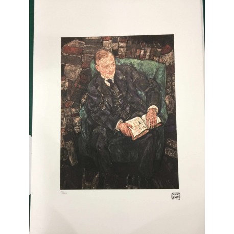 Egon Schiele Litografia cm 50x70 con autentica - ediz. SPADEM - timbro artista