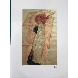 Egon Schiele Litografia cm 50x70 con autentica - ediz. SPADEM - timbro artista