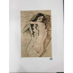 Egon Schiele Litografia cm 50x70 con autentica - ediz. SPADEM - timbro artista