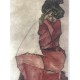 Egon Schiele Litografia cm 50x70 con autentica - ediz. SPADEM - timbro artista