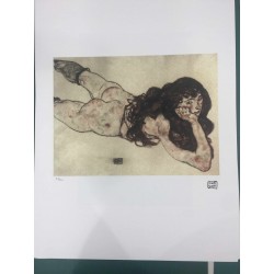 Egon Schiele Litografia cm 50x70 con autentica - ediz. SPADEM - timbro artista