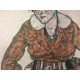 Egon Schiele Litografia cm 50x70 con autentica - ediz. SPADEM - timbro artista