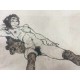 Egon Schiele Litografia cm 50x70 con autentica - ediz. SPADEM - timbro artista