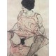 Egon Schiele Litografia cm 50x70 con autentica - ediz. SPADEM - timbro artista