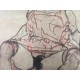 Egon Schiele Litografia cm 50x70 con autentica - ediz. SPADEM - timbro artista