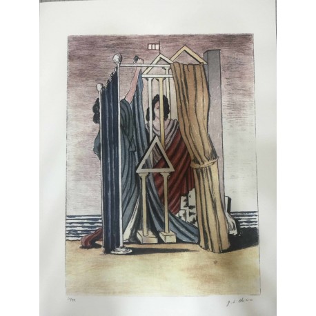 Giorgio De Chirico litografia 50x70 con certificato