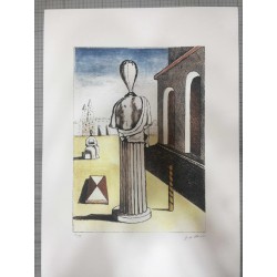 Giorgio De Chirico litografia 50x70 con certificato