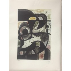 Joan Miro Litografia Spadem su carta Arches cm 56x76 con certificato