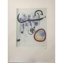 Joan Miro Litografia Spadem su carta Arches cm 56x76 con certificato