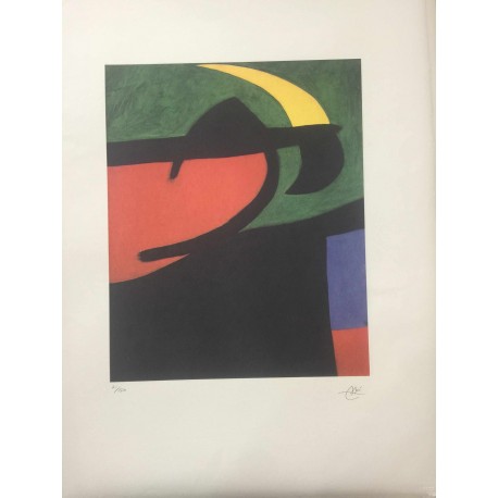 Joan Miro Litografia Spadem su carta Arches cm 56x76 con certificato