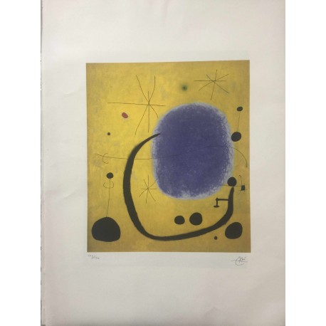 Joan Miro Litografia Spadem su carta Arches cm 56x76 con certificato