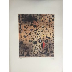 Joan Miro Litografia Spadem su carta Arches cm 56x76 con certificato