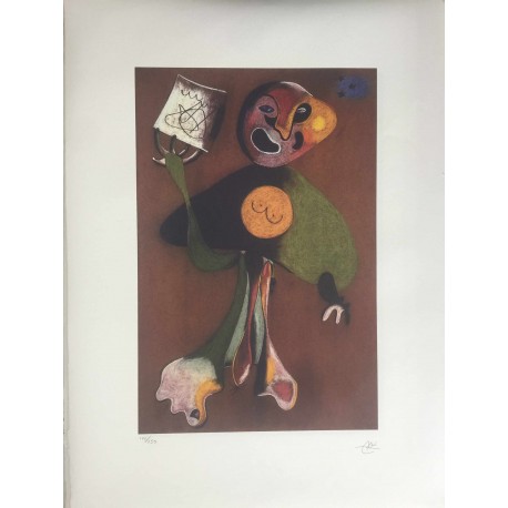 Joan Miro Litografia Spadem su carta Arches cm 56x76 con certificato