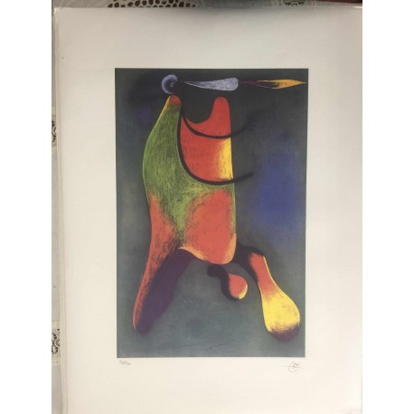 Joan Miro Litografia Spadem su carta Arches cm 56x76 con certificato