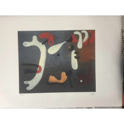 Joan Miro Litografia Spadem su carta Arches cm 56x76 con certificato