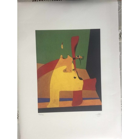 Joan Miro Litografia Spadem su carta Arches cm 56x76 con certificato