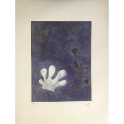 Joan Miro Litografia Spadem su carta Arches cm 56x76 con certificato