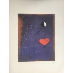 Joan Miro Litografia Spadem su carta Arches cm 56x76 con certificato