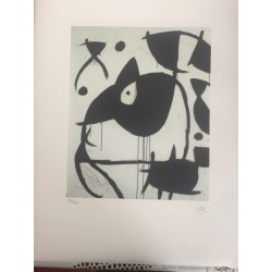 Joan Miro Litografia Spadem su carta Arches cm 56x76 con certificato