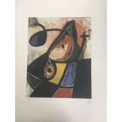 Joan Miro Litografia Spadem su carta Arches cm 56x76 con certificato