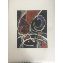 Joan Miro Litografia Spadem su carta Arches cm 56x76 con certificato