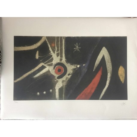 Joan Miro Litografia Spadem su carta Arches cm 56x76 con certificato