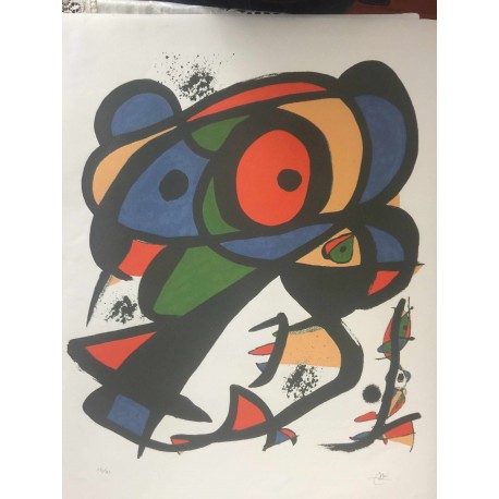 Joan Miro Litografia Spadem su carta Arches cm 56x76 con certificato