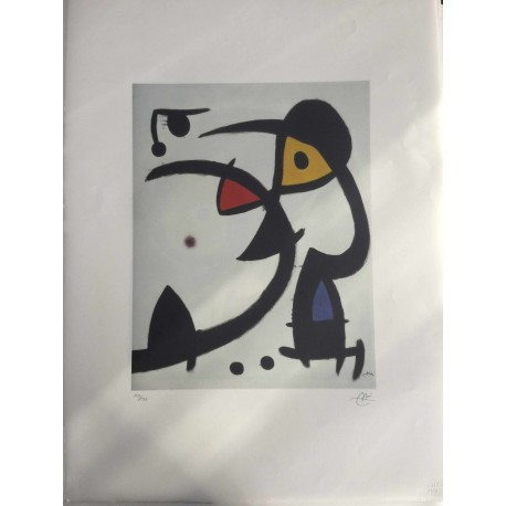 Joan Miro Litografia Spadem su carta Arches cm 56x76 con certificato