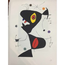 Joan Miro Litografia Spadem su carta Arches cm 56x76 con certificato