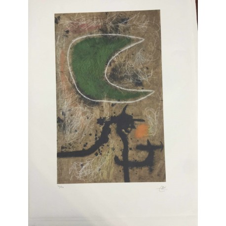 Joan Miro Litografia Spadem su carta Arches cm 56x76 con certificato