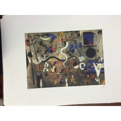 Joan Miro Litografia Spadem su carta Arches cm 56x76 con certificato