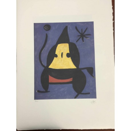 Joan Miro Litografia Spadem su carta Arches cm 56x76 con certificato